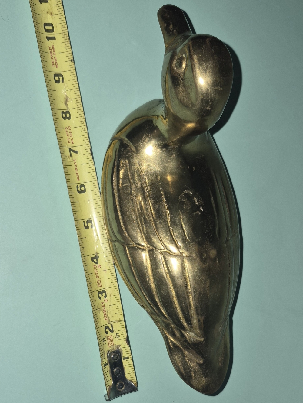 Vintage Big Brass Duck Figurine Home Decor Accent